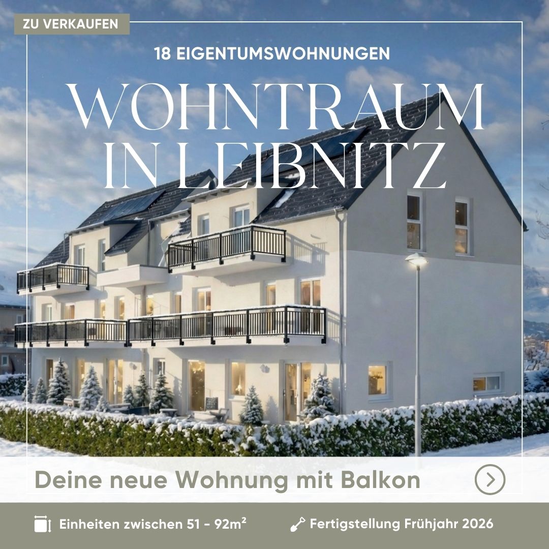 ESS REAL Estate GMBH Facebook ad: Sonnige Aussichten im Bezirk Leibnitz: Deine moderne…