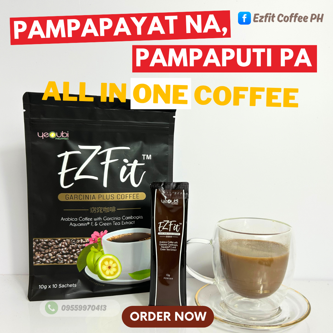 Ezfit Coffee PH Facebook ad: 2 RESULTS IN JUST 1 CUP OF COFFEE