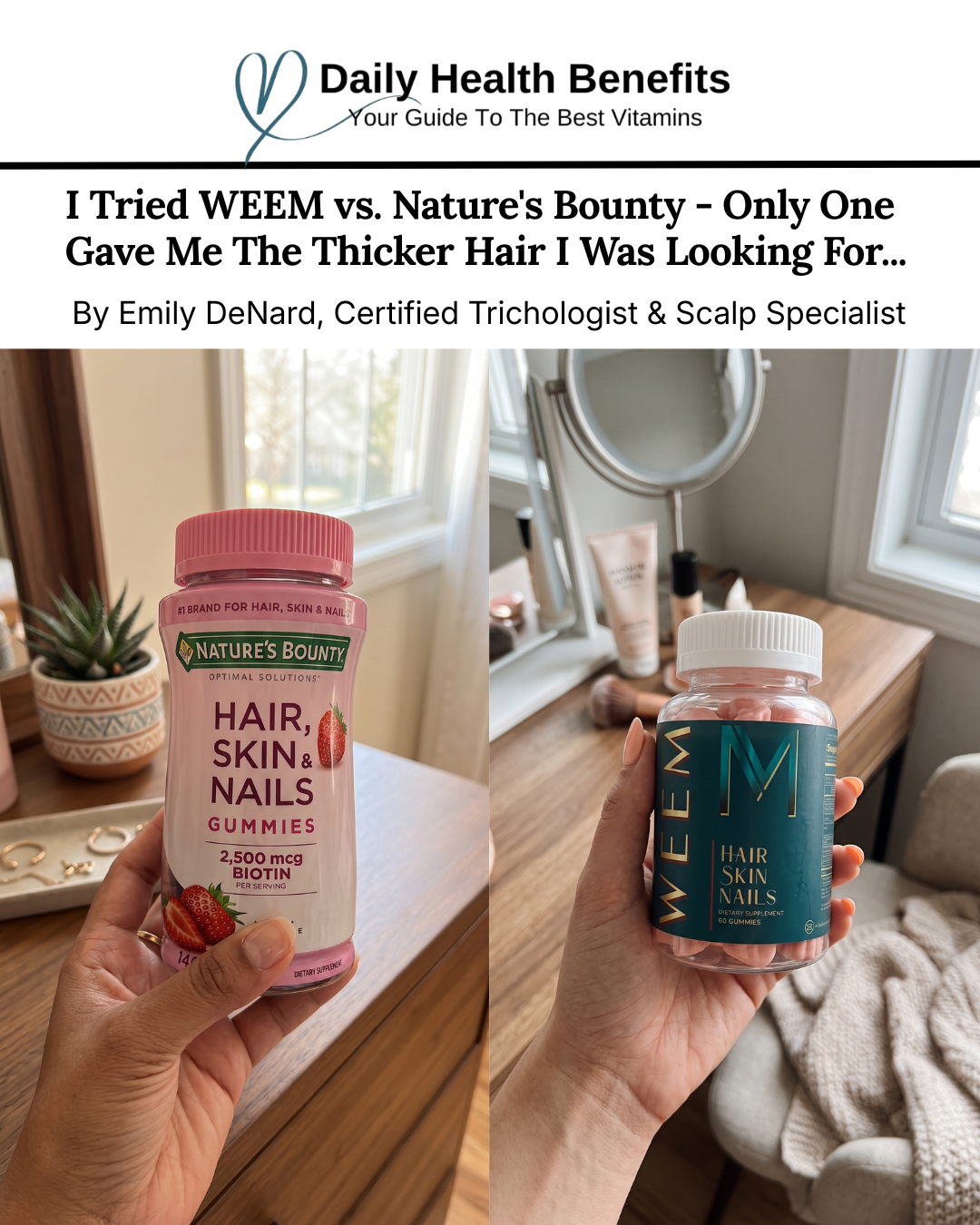 Certified Trichologist & Scalp Specialist Emily DeNard, Emunah Beauty Facebook ad