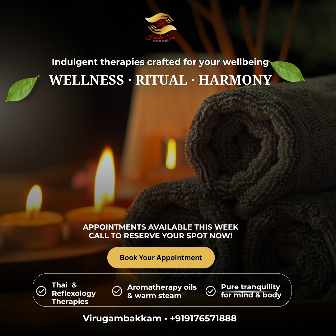 Hasta Spa & Beauty Salon Facebook ad: Relax. Refresh. Restore. at Hasta Spa - Virugambakkam