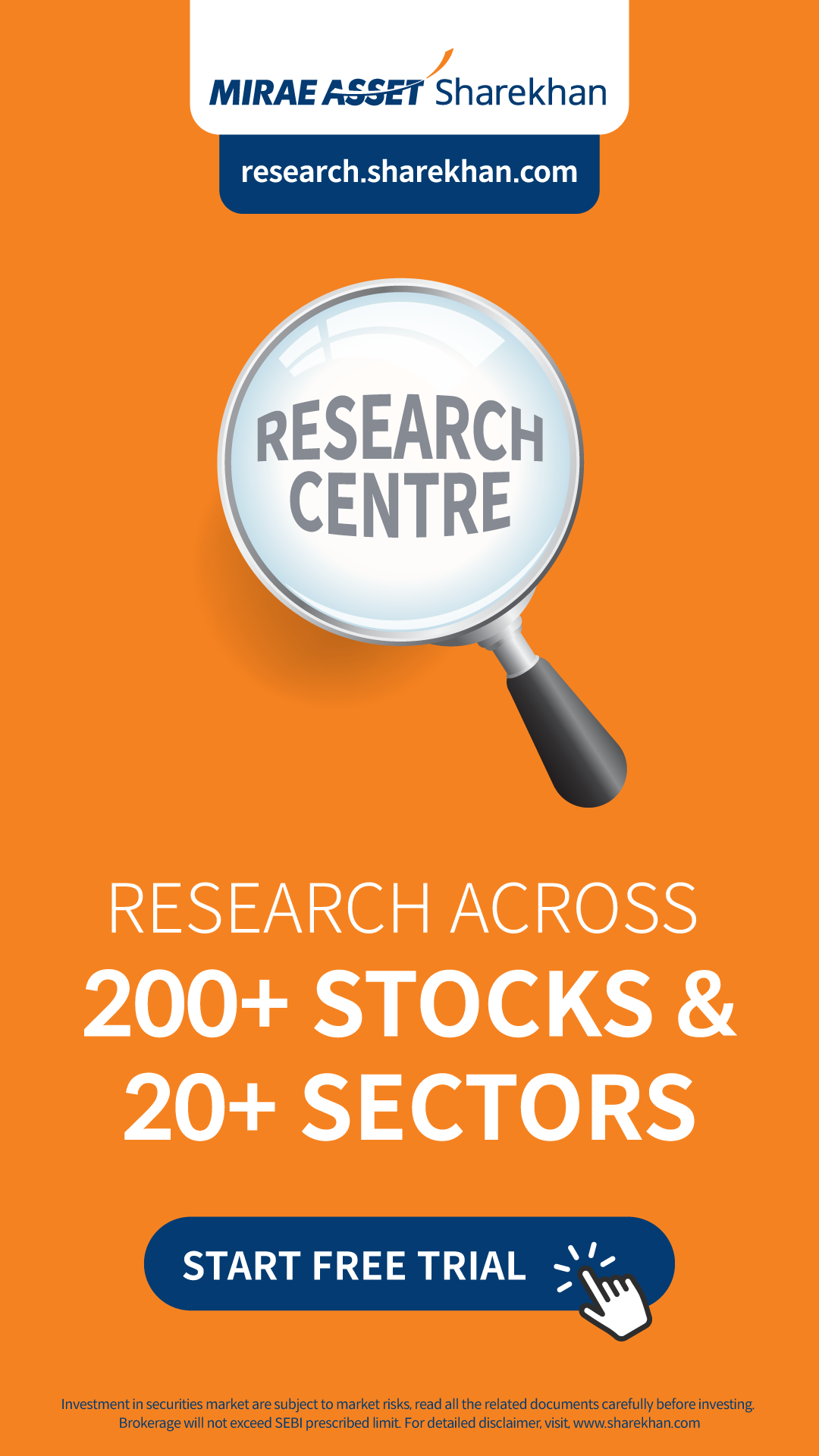Mirae Asset Sharekhan Facebook ad: Research across 200+ Stocks