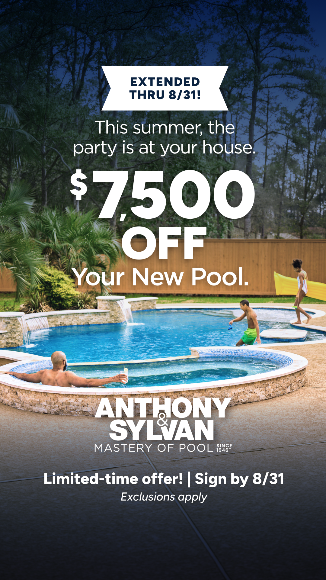 Anthony & Sylvan Pools Facebook ad