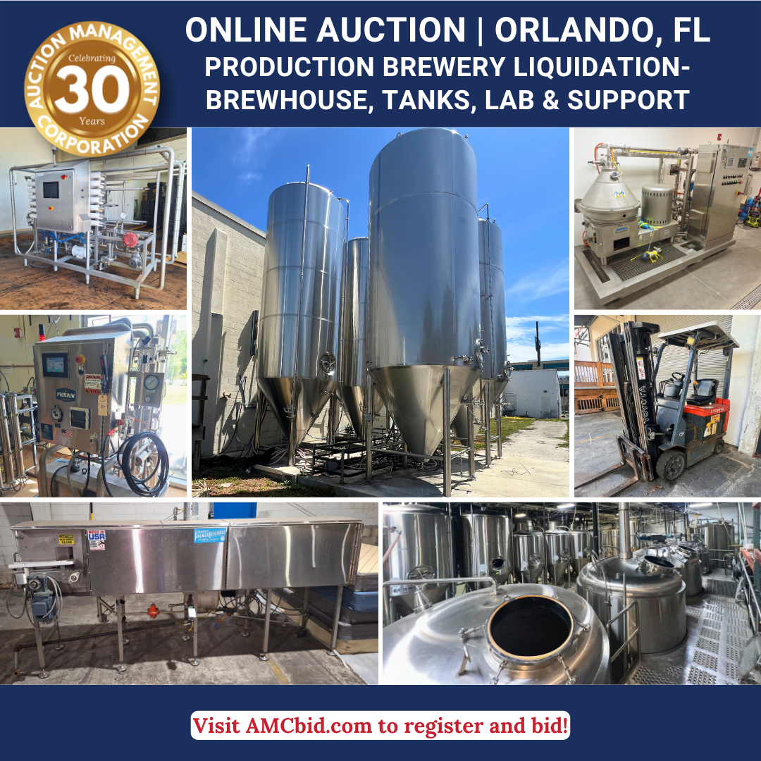 AMCbid Facebook ad: ONLINE AUCTION | Production Brewery Liquidation - Brewhouse…