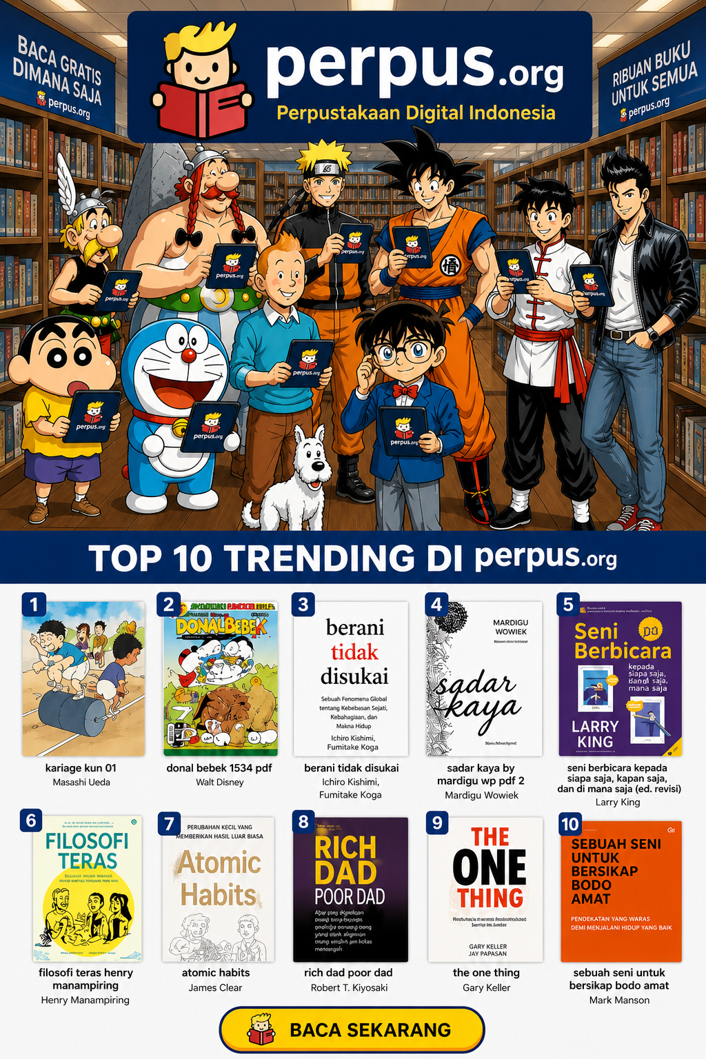 Perpus.org Facebook ad: Ribuan Ebook Cuma Bayar Sekali?!