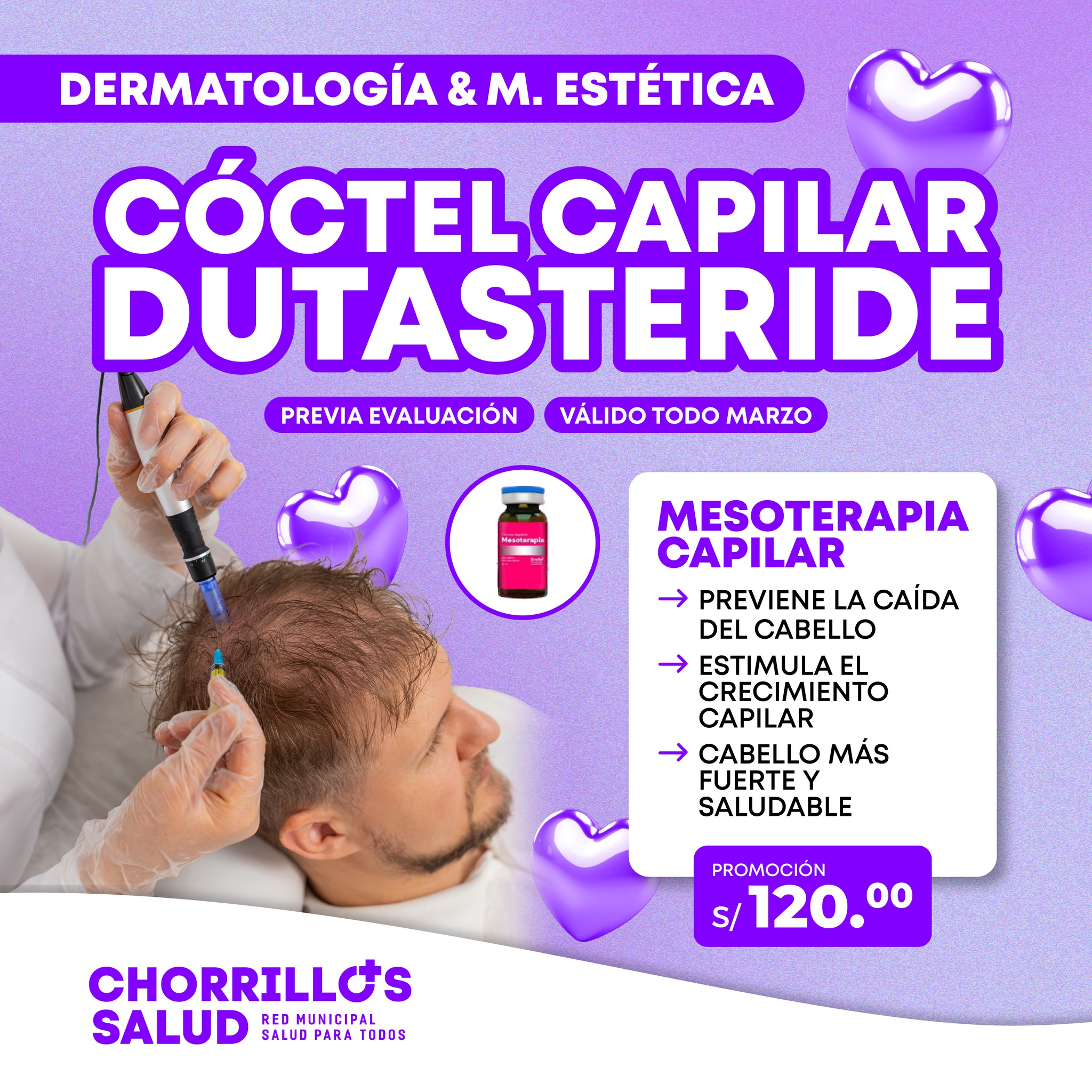 Chorrillos Salud Facebook ad: En marzo, enamórate del cuidado de tu piel…