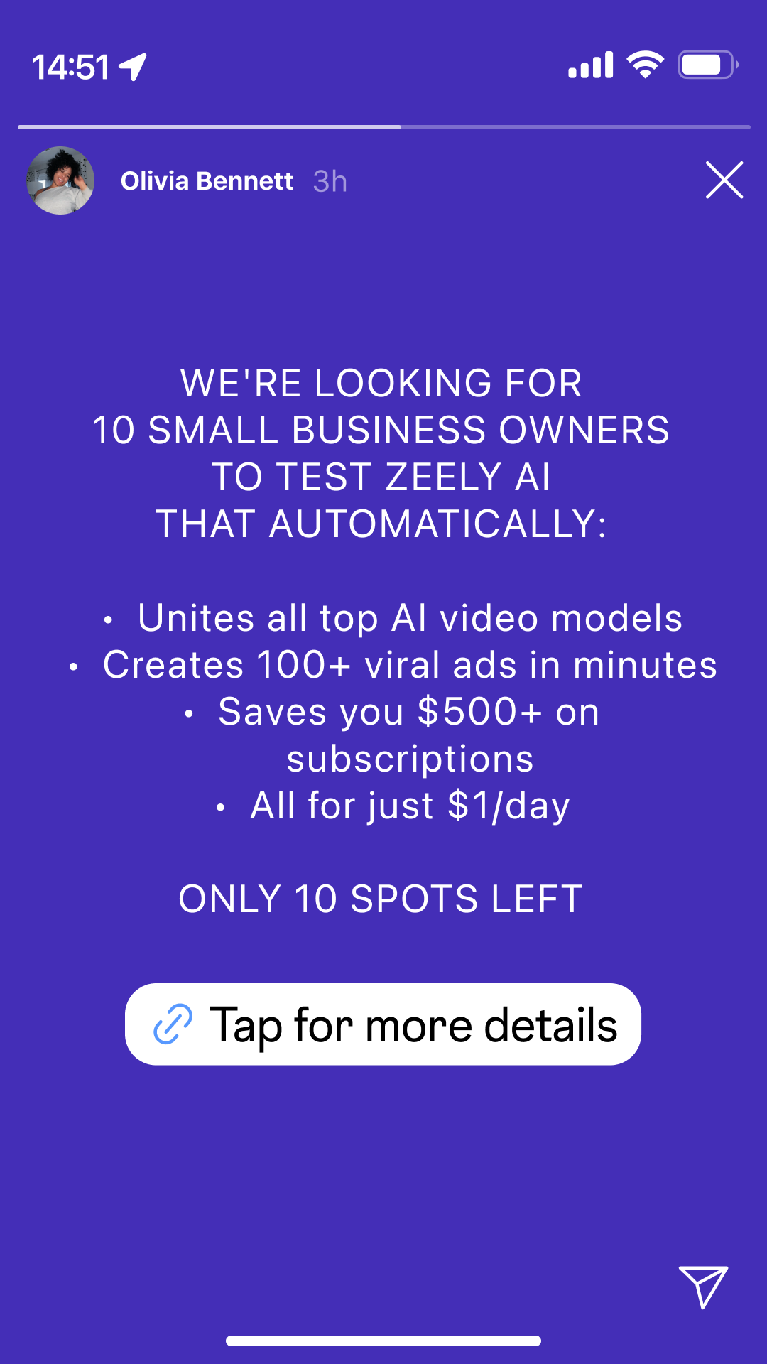 Zeely Facebook ad