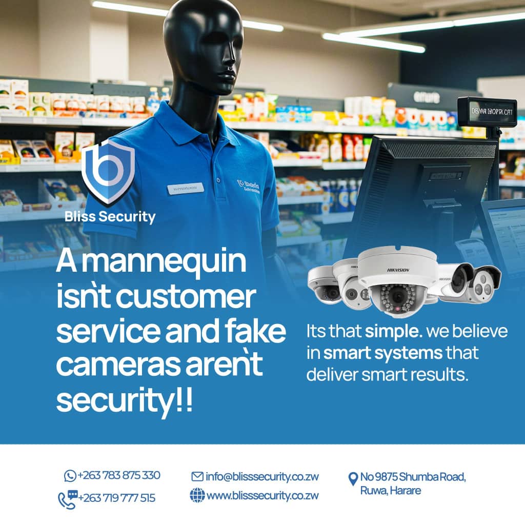 Bliss Security Zimbabwe Facebook ad: ๐๐๐ฅ๐ฆ๐ง ๐ง๐๐๐ก๐ ๐๐ฉ๐๐ฅ๐ฌ ๐ ๐ข๐ฅ๐ก๐๐ก๐, ๐ข๐จ๐ฅโฆ