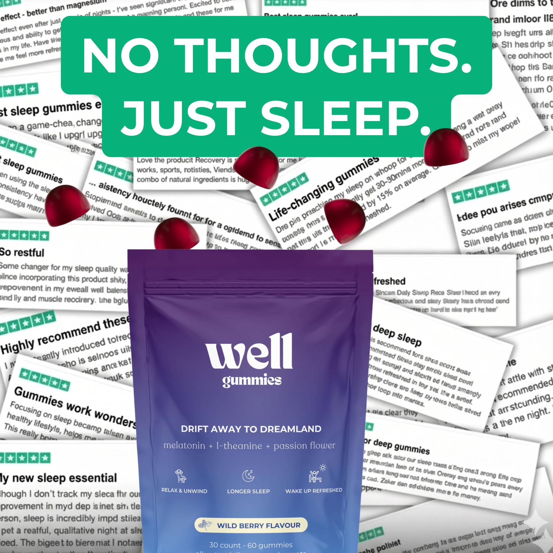 Well Rested Club Facebook ad: Took them at 10pm. Asleep by 10:20