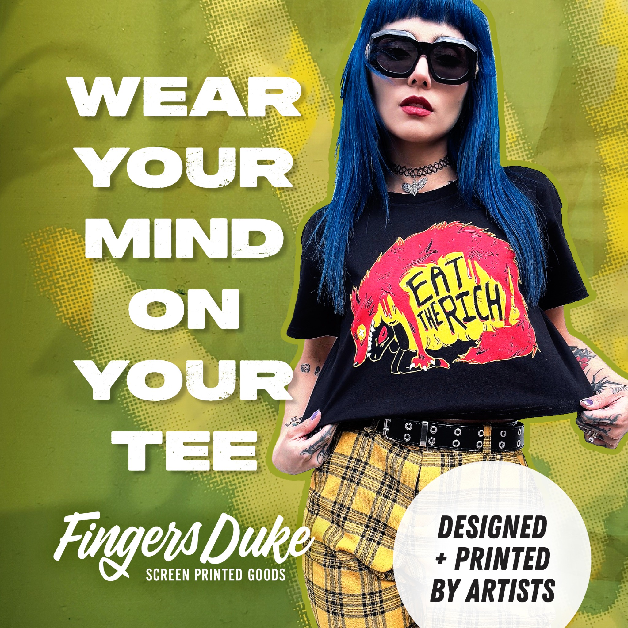 Fingers Duke - Screen Printed Goods Facebook ad