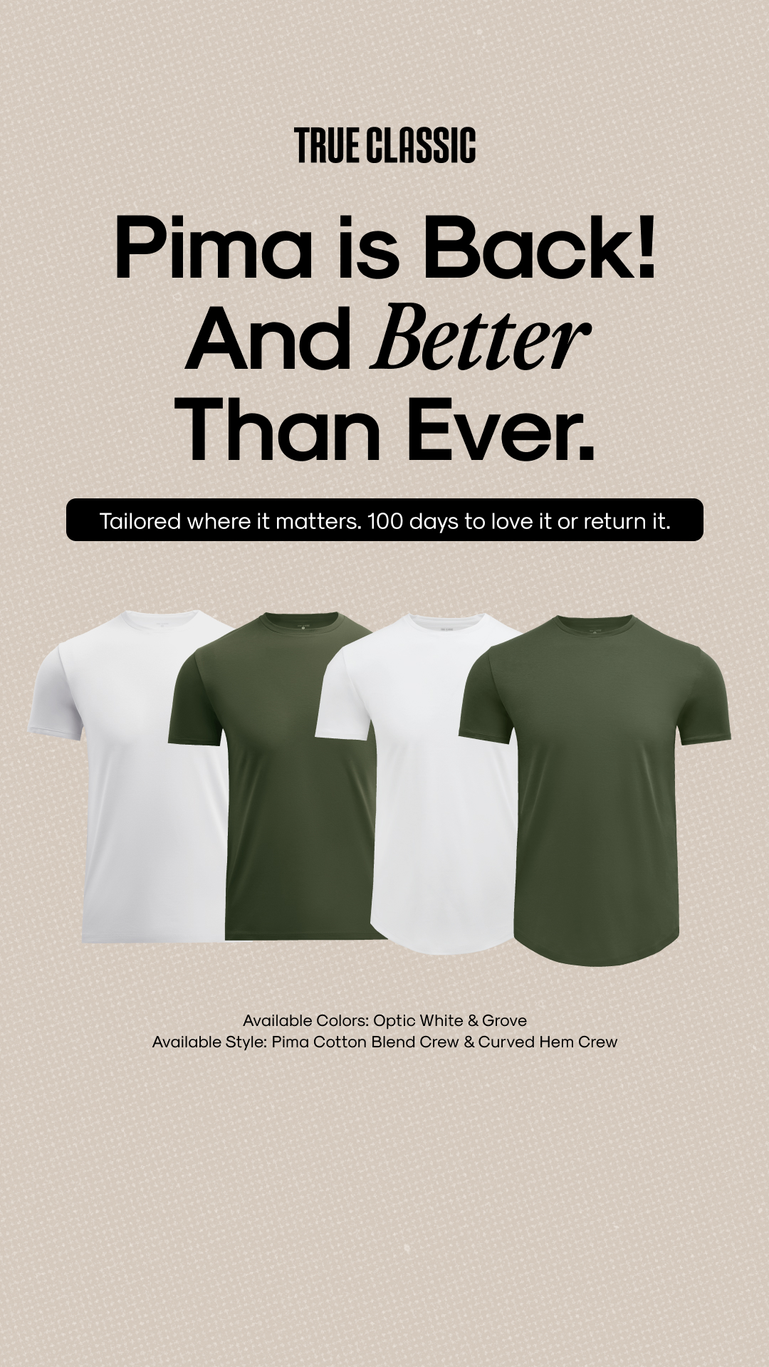 True Classic Facebook ad