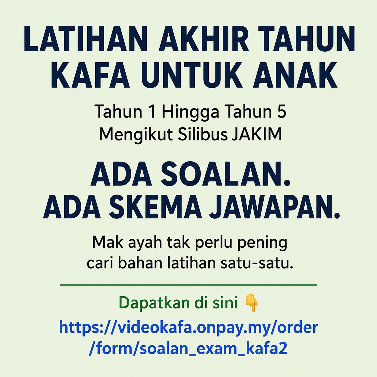 Video Silibus KAFA Facebook ad: TAK PERLU CARI SOALAN SATU-SATU