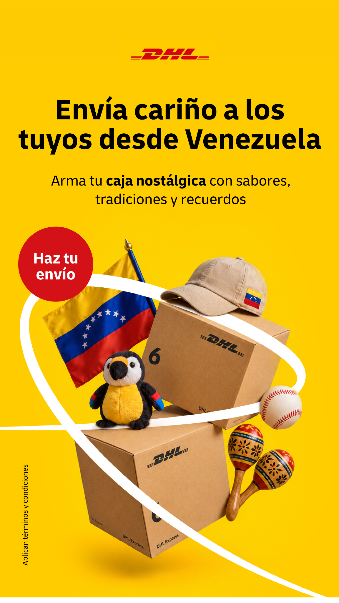 DHL Latinoamérica Facebook ad: Descubrí la caja nostálgica DHL