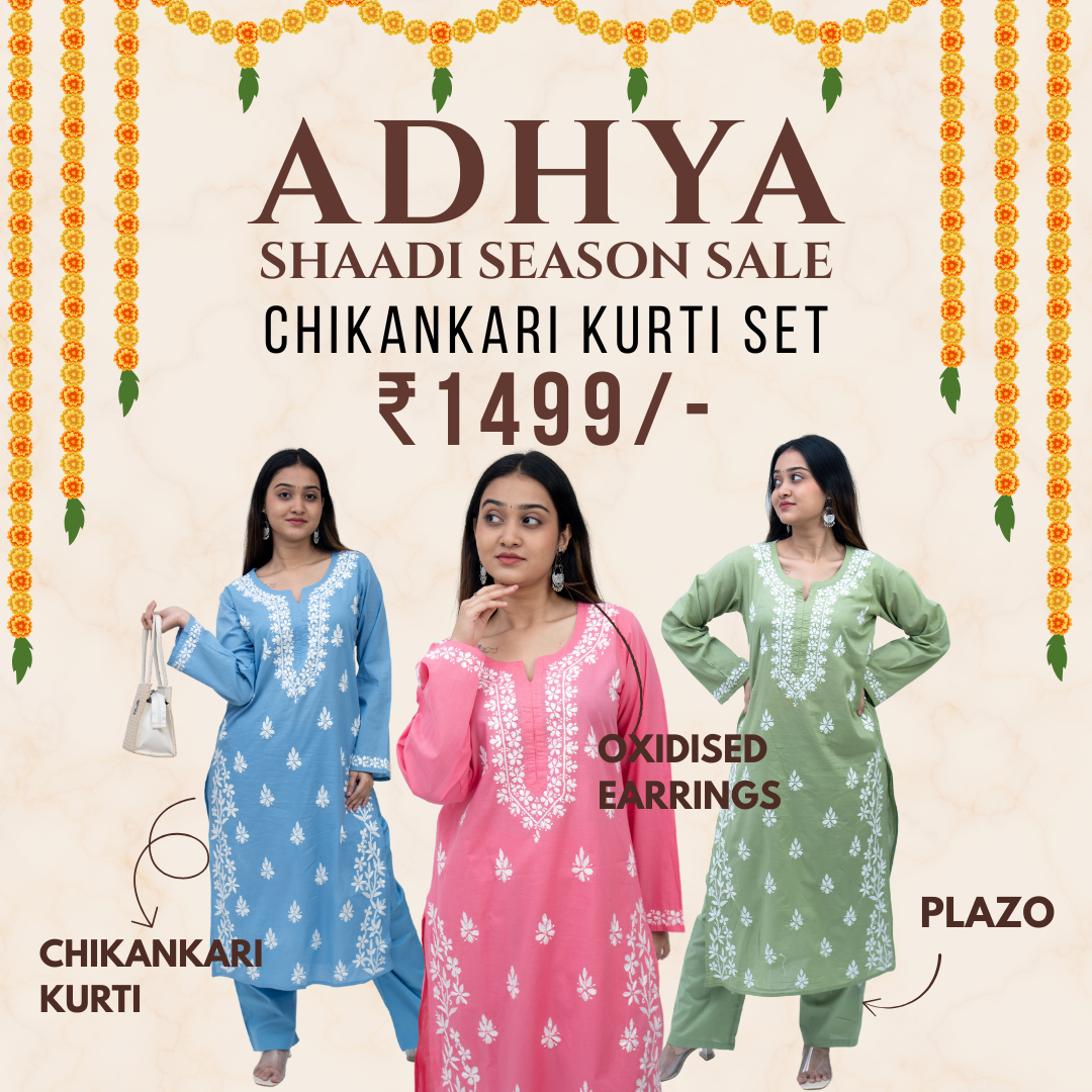 Adhya Chikankari Facebook ad from Dec 25, 2025