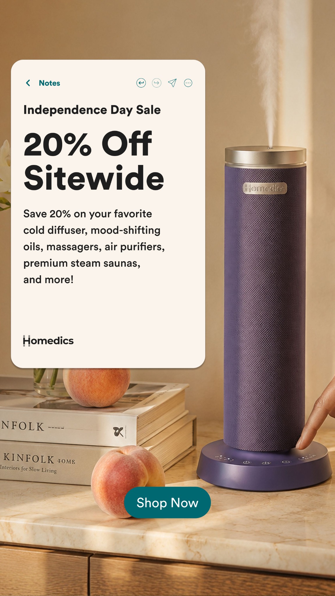 Homedics Facebook ad