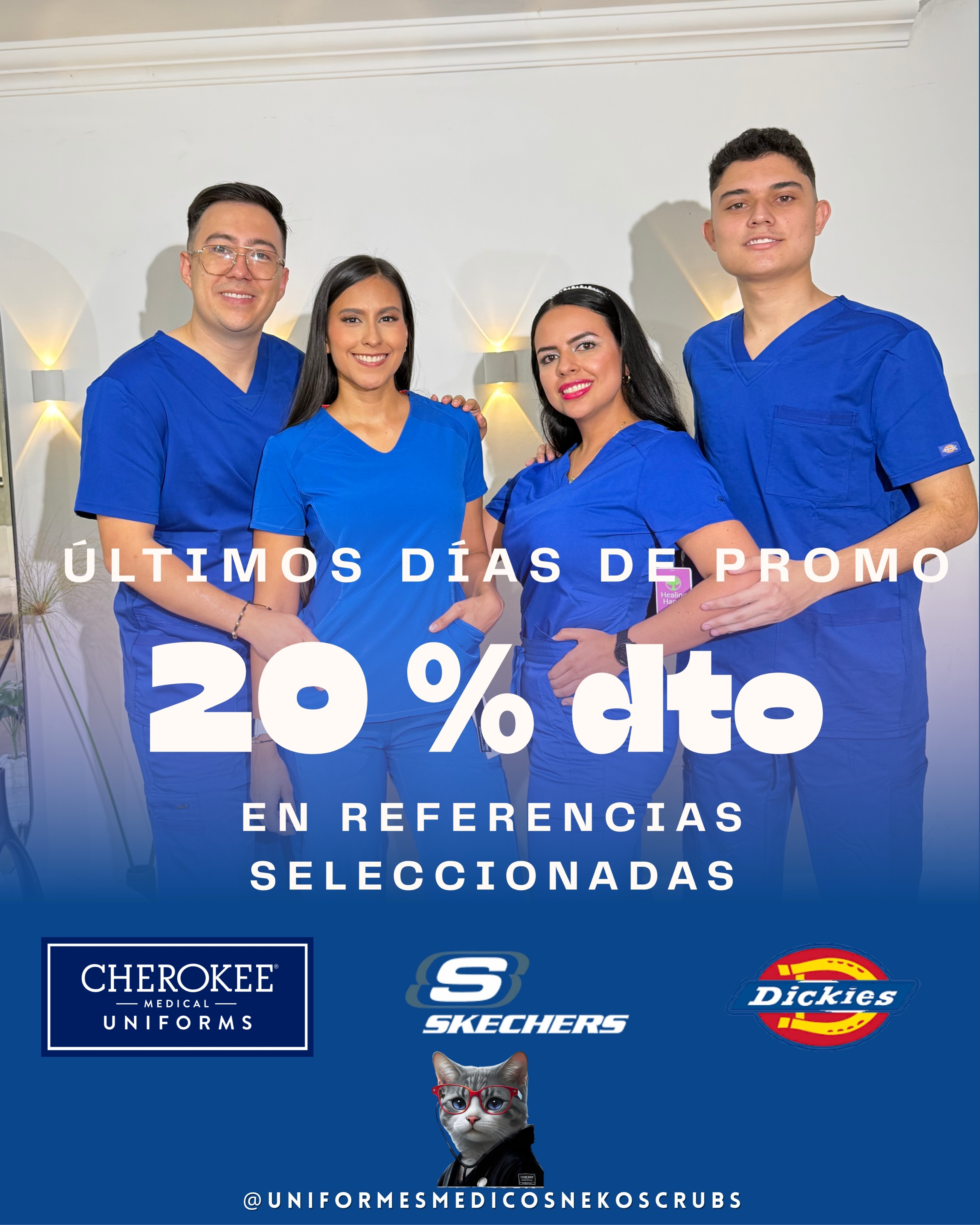 Uniformes médicos Nekoscrubs Facebook ad