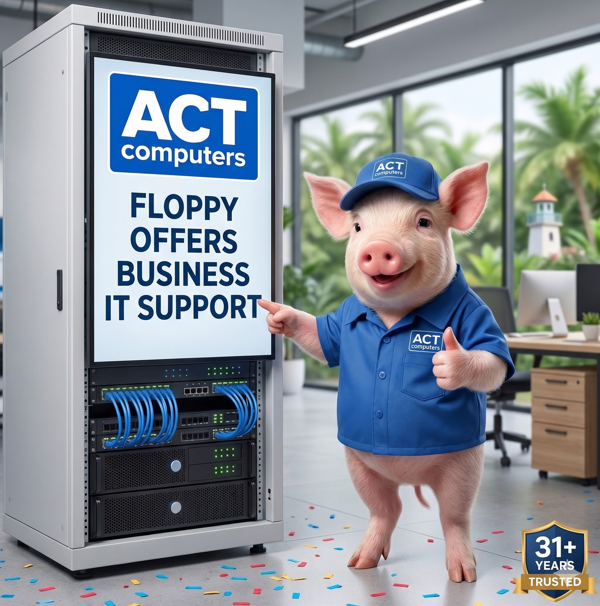 ACT COMPUTERS INC. Facebook ad: KEEP YOUR BUSINESS RUNNING!