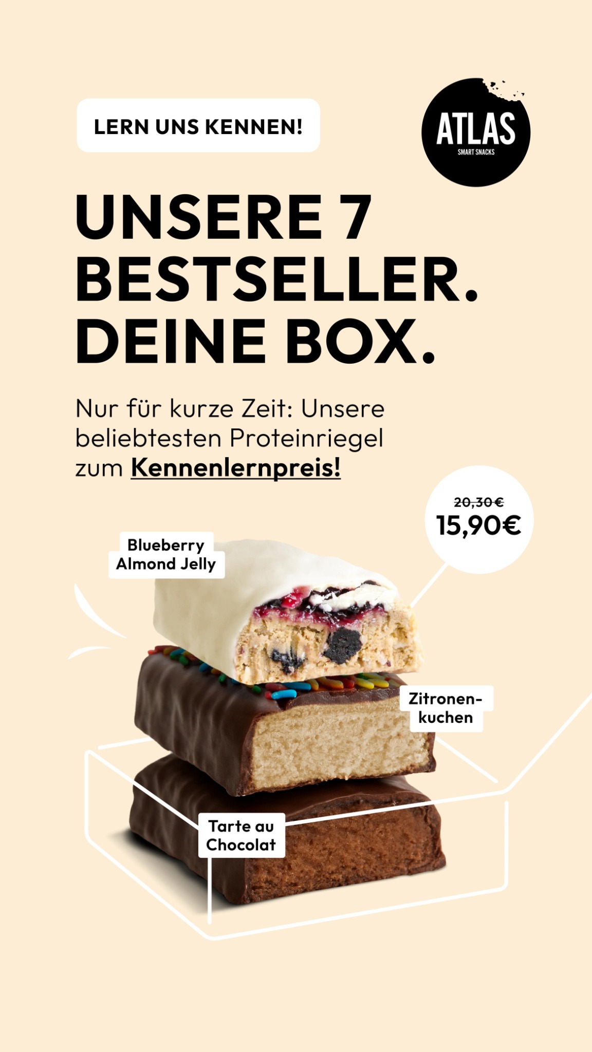 Atlas Smart Snacks Facebook ad from Nov 10, 2025