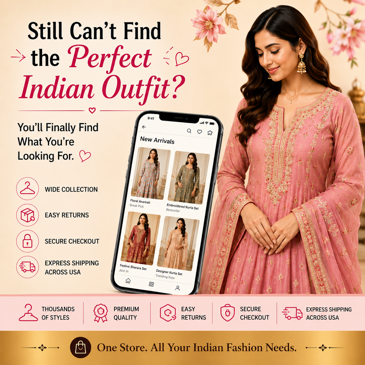 Trendia Global Facebook ad: Thousands of Styles. One Store.