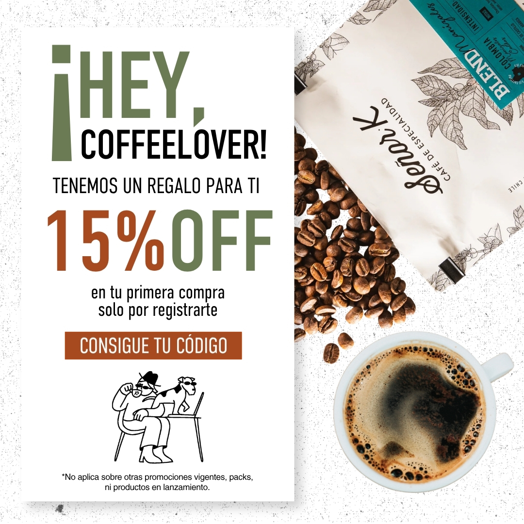 Café Señor K Facebook ad: ¡Obtén 15% Off en tu primera compra!