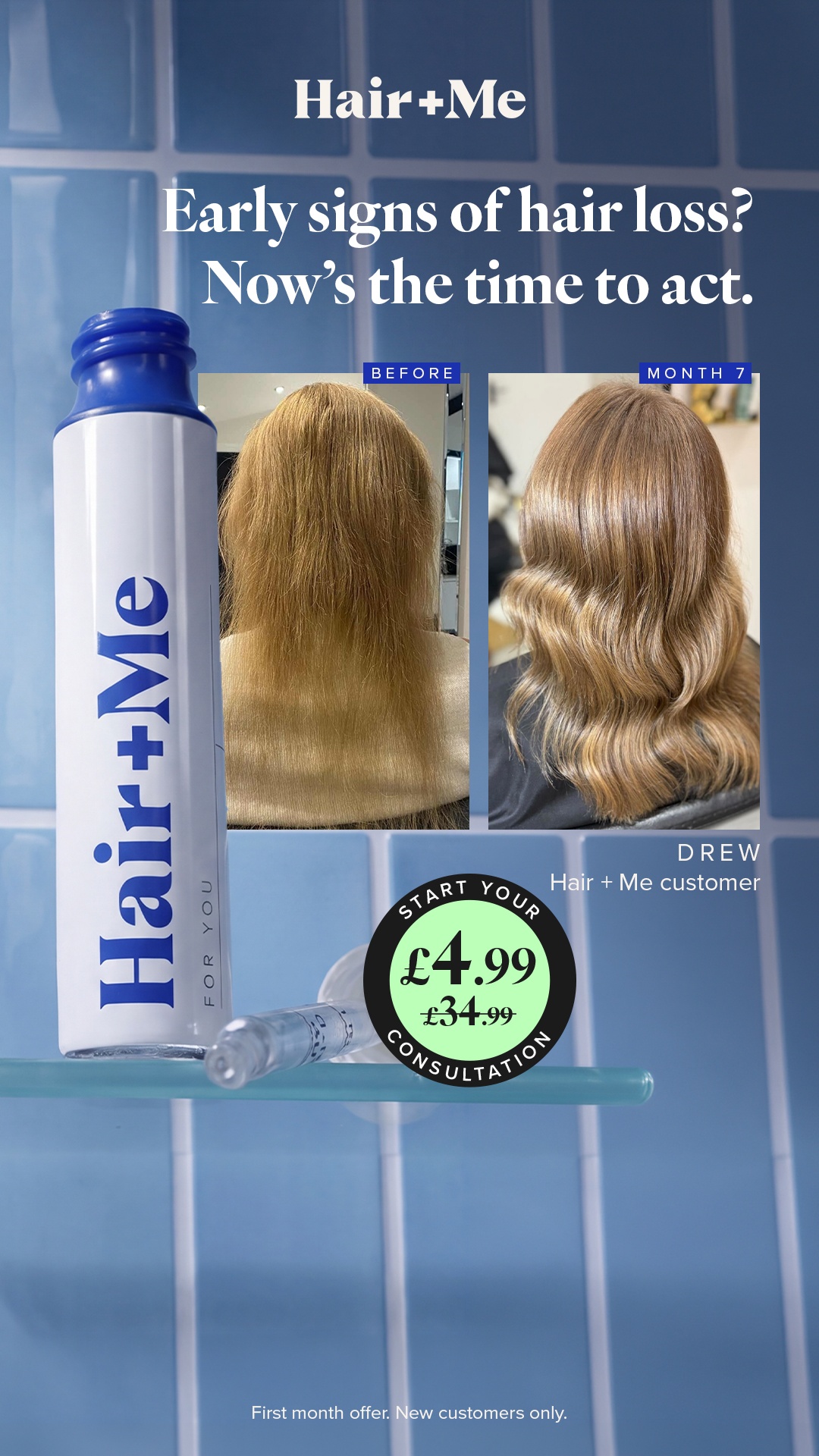 Hair + Me Facebook ad: Get growing for just £4.99