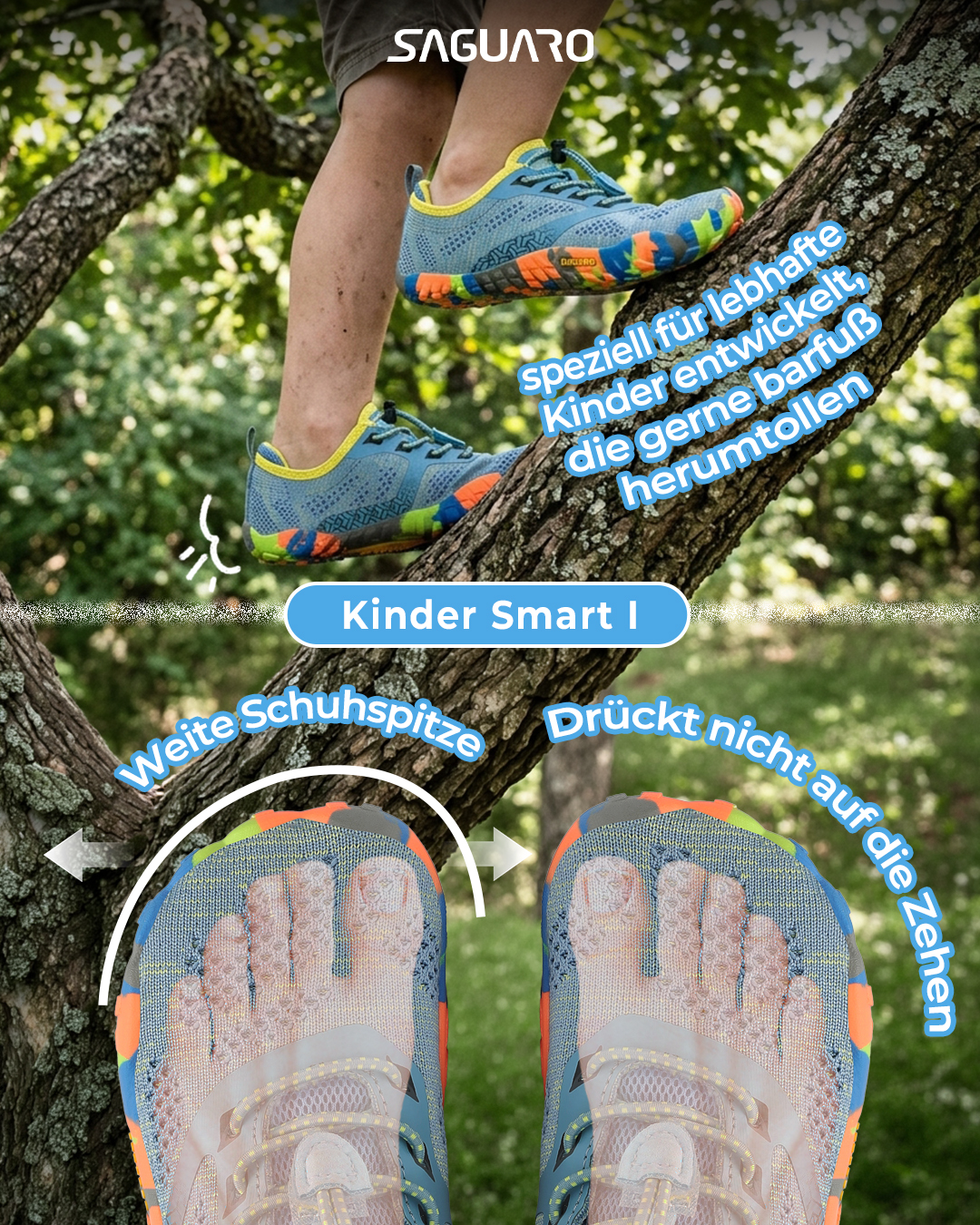 Saguaro De Facebook ad: Schluss mit drückenden Schuhen