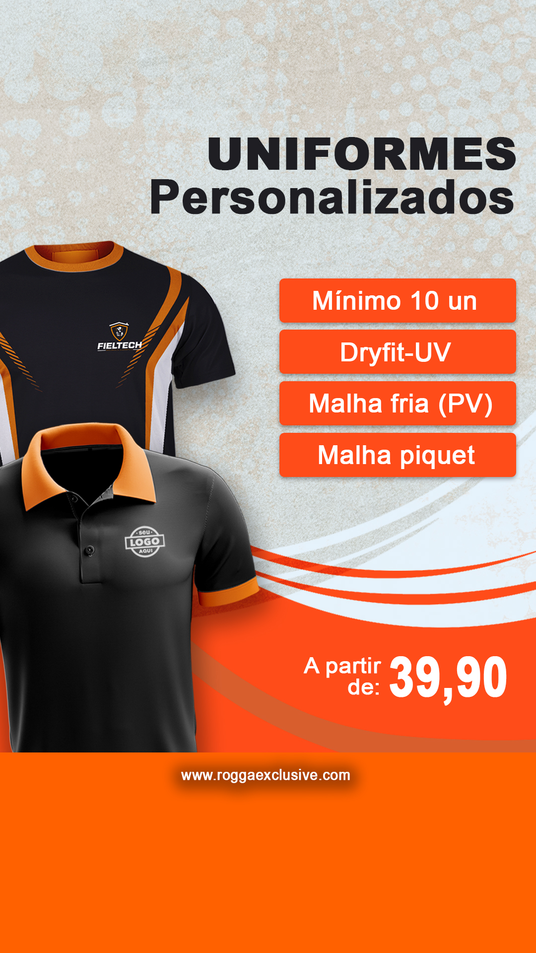 Rogga Uniformes Facebook ad from Nov 26, 2025