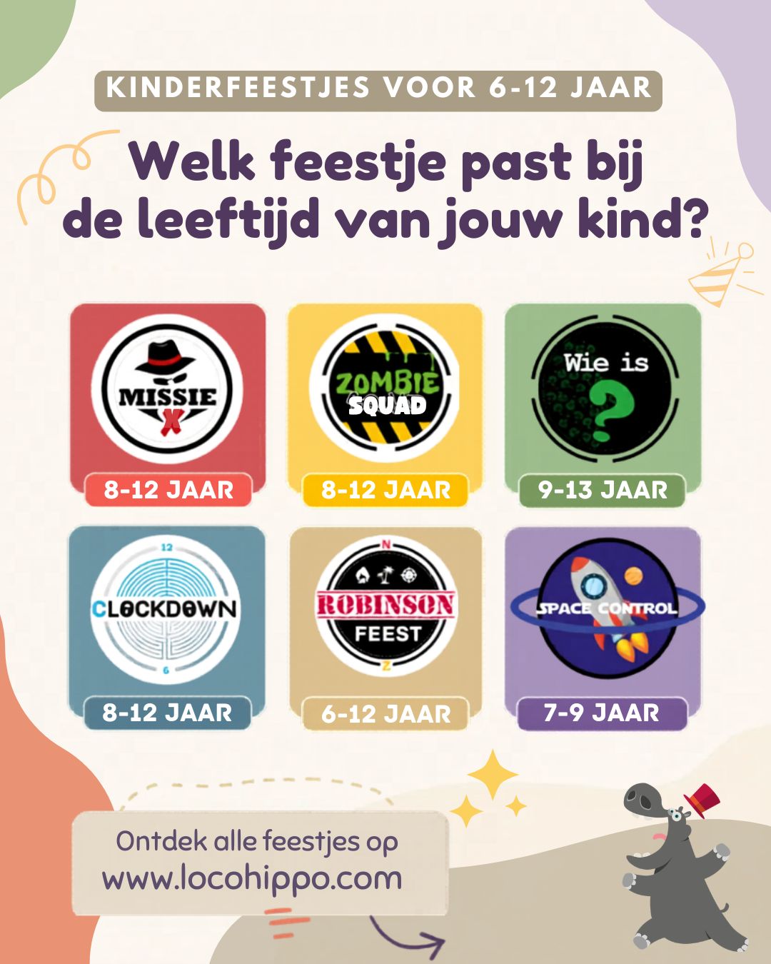 Locohippo kinderfeestjes Facebook ad