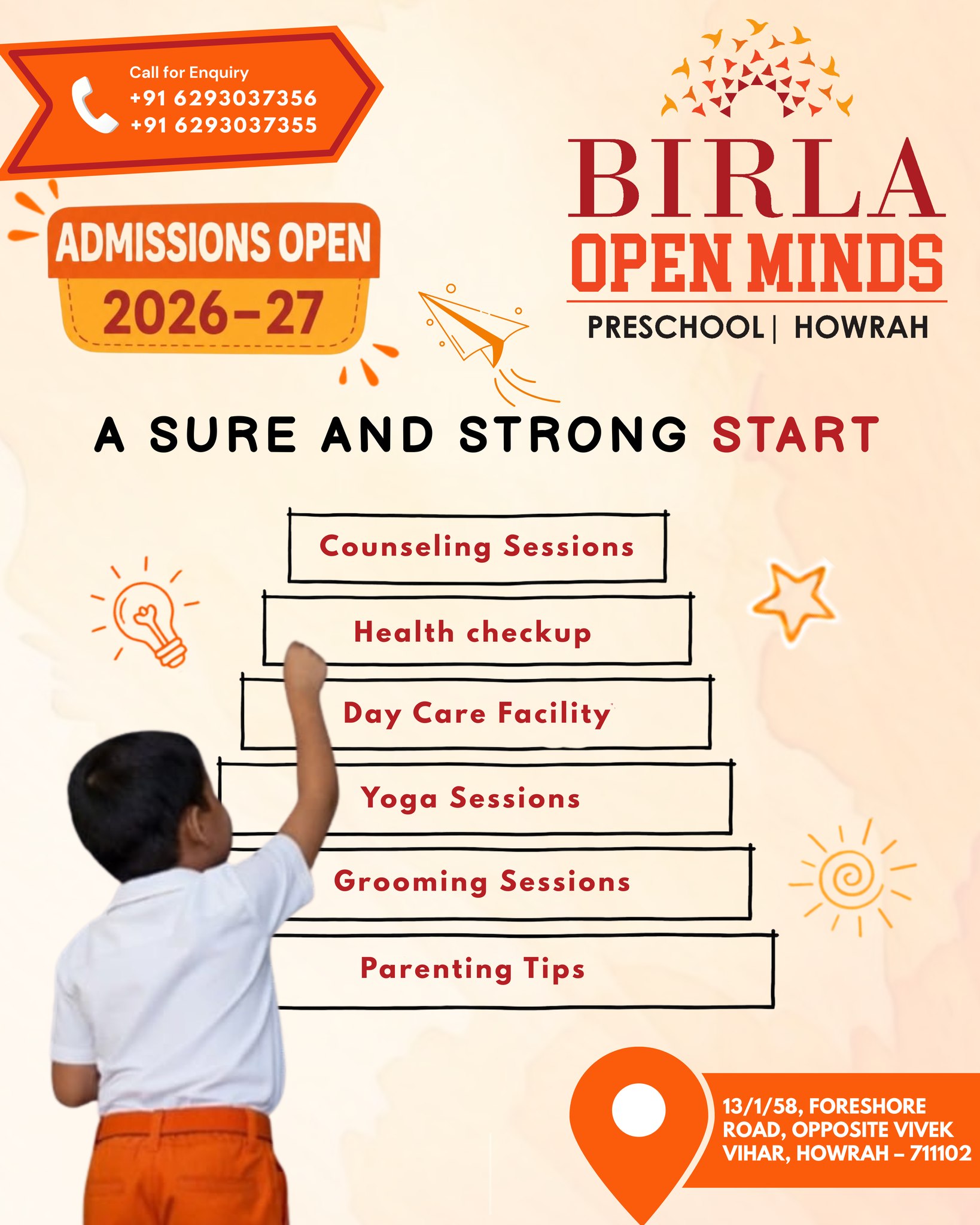 Birla Open Minds Preschool, Howrah Facebook ad: Every child deserves more than just lessons, they…