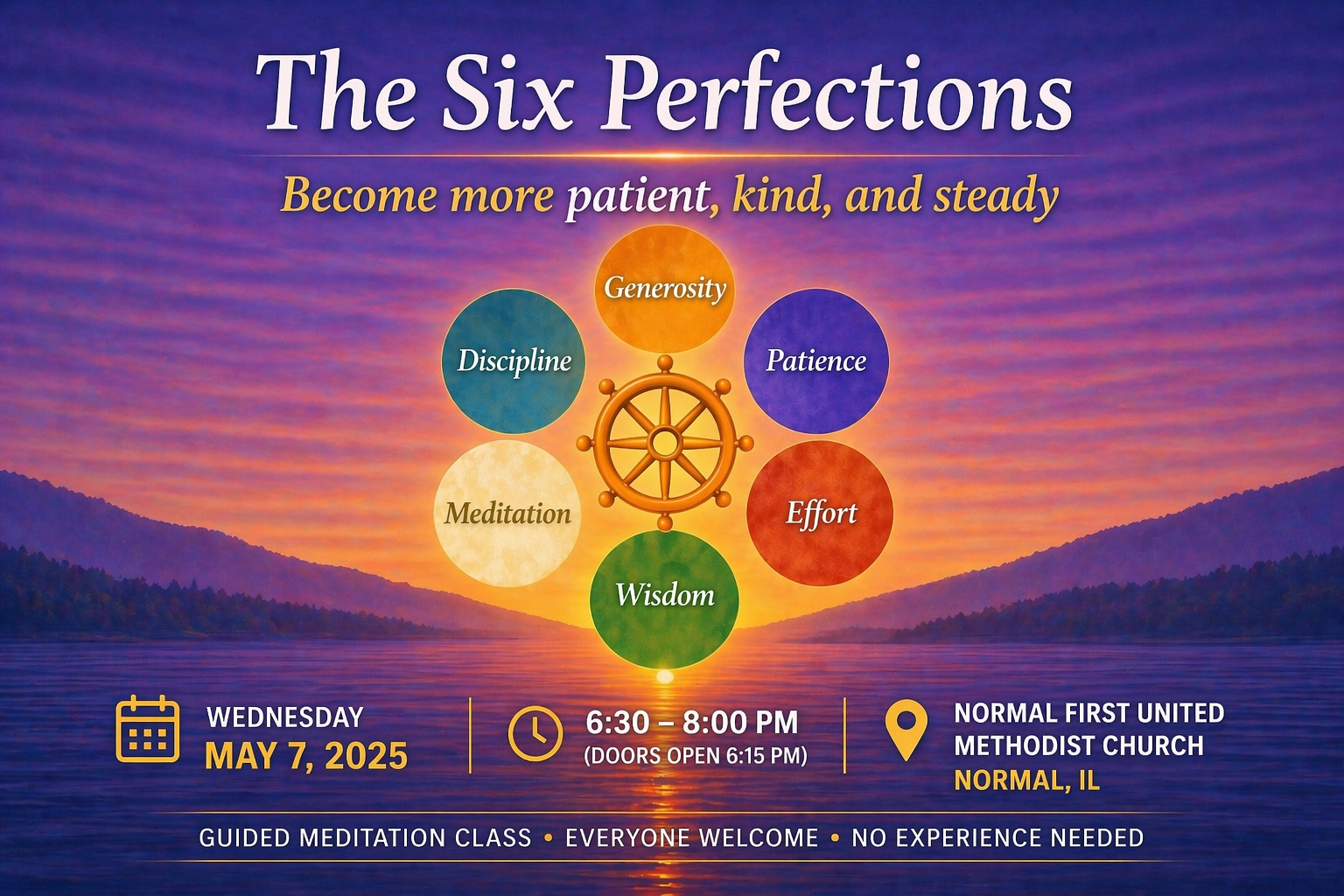 Meditate In BloNo Facebook ad: Less reacting. More calm.