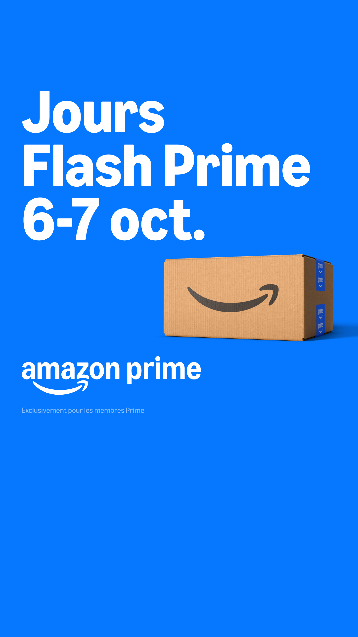 Amazon Prime Facebook ad: 6 et 7 octobre