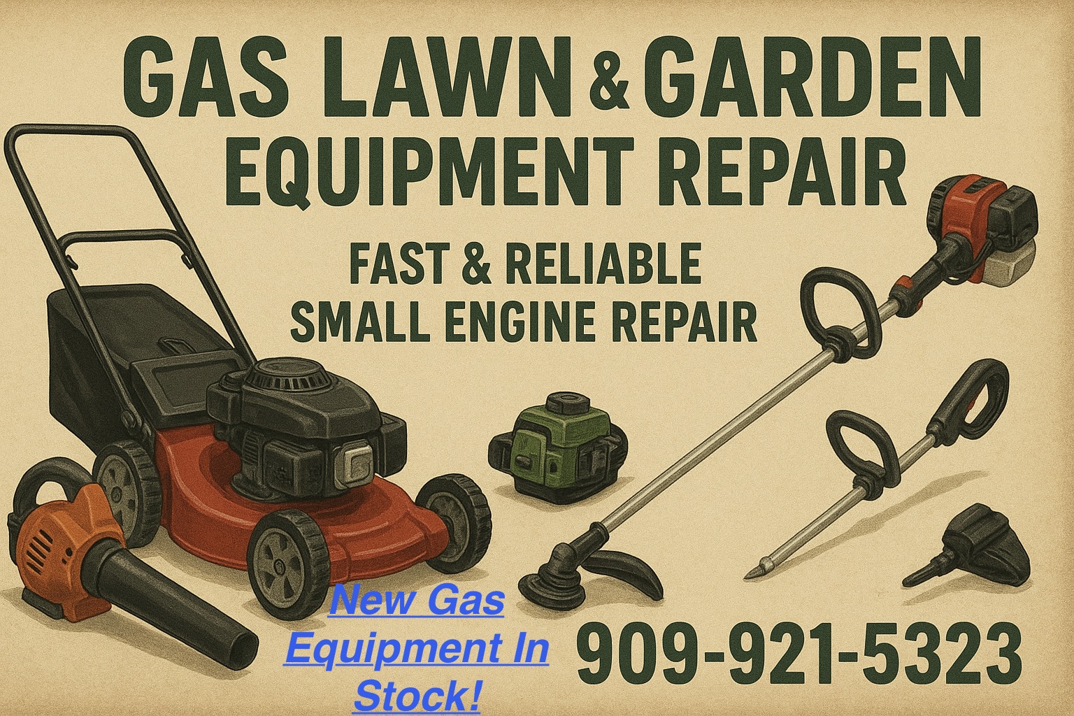 Hamm’s Lawnmower Repairs Facebook ad: Chat in Messenger