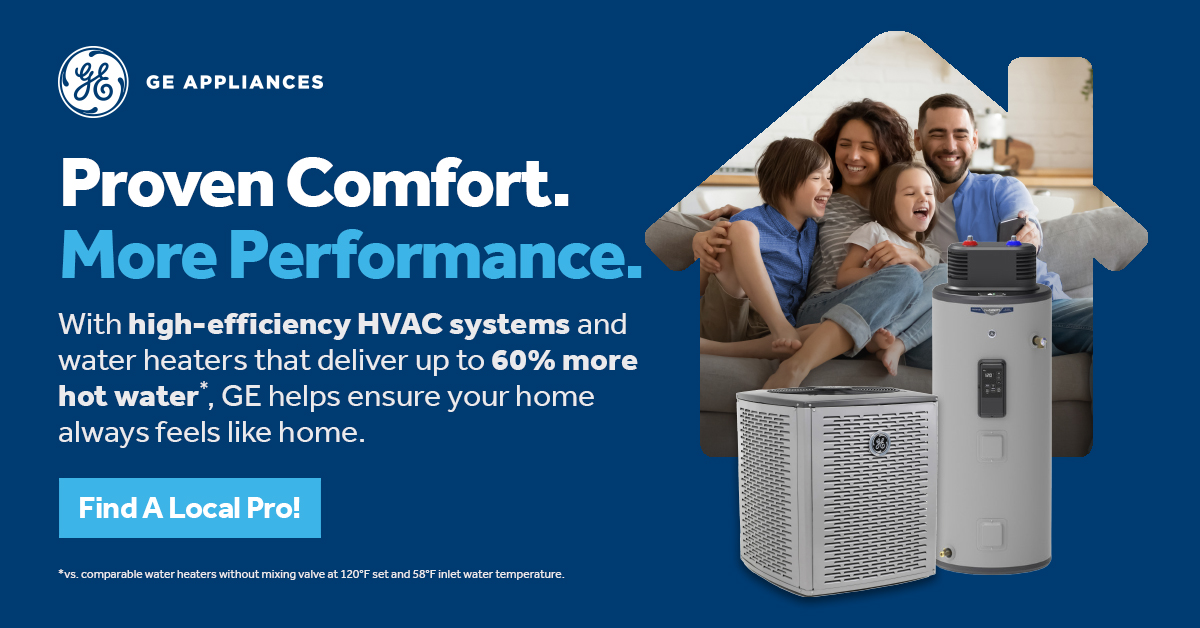 GE Appliances Facebook ad from Feb 16, 2026