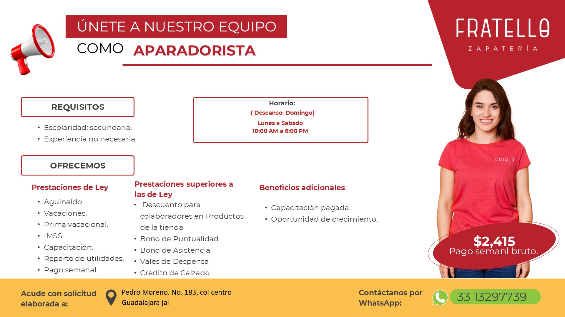 Recursos Humanos Zapateria Fratello Facebook ad: Trabaja como aparadorista