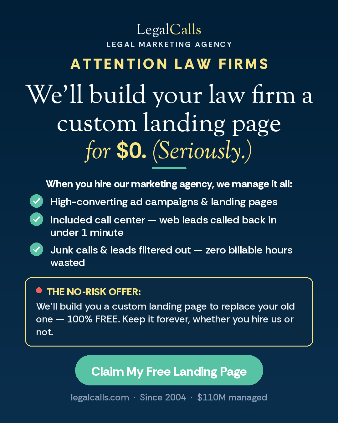 LegalCalls Facebook ad
