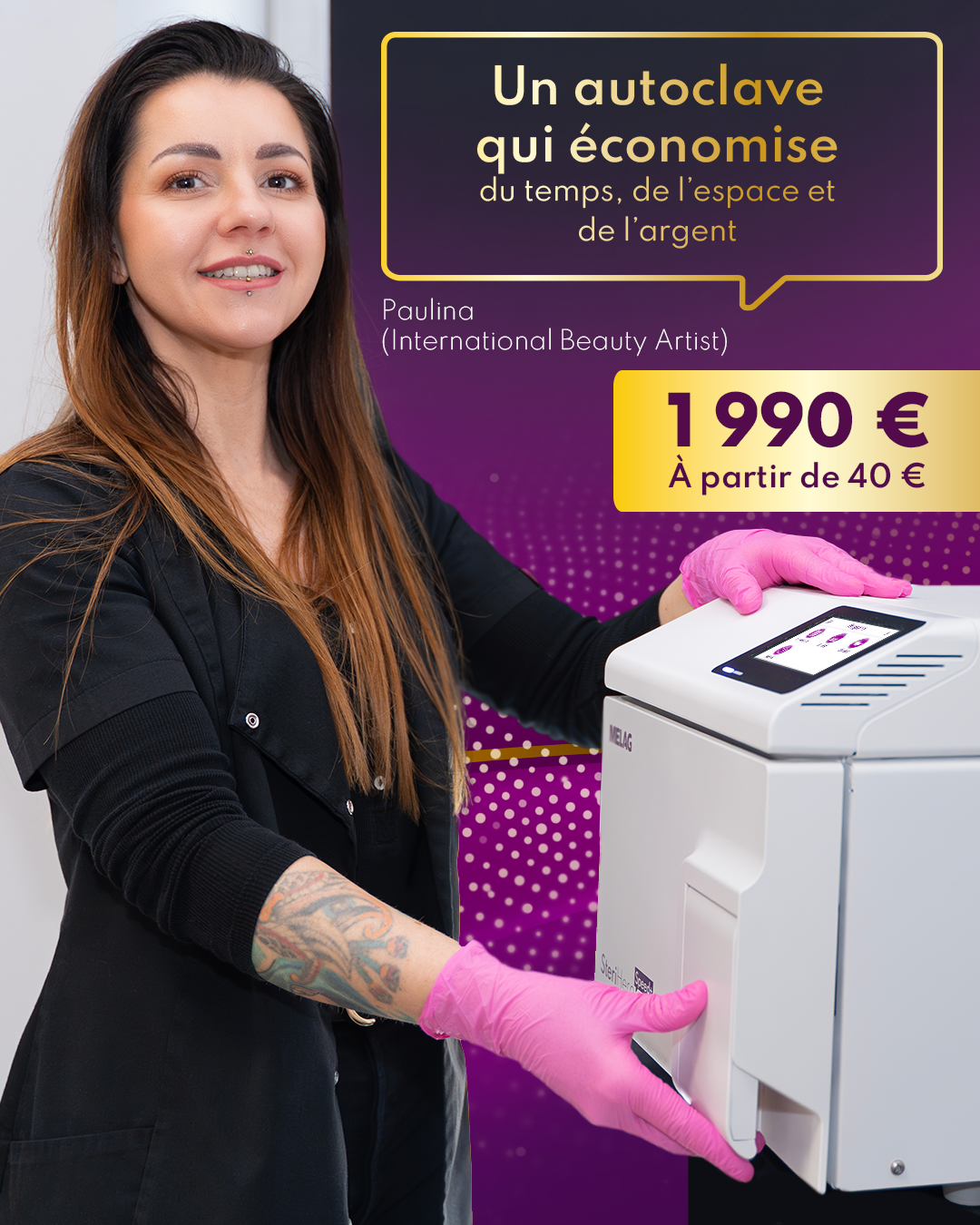 SteriHero Facebook ad: Nail-Art: Autoclave SteriHero Speed+ pour les salons de…
