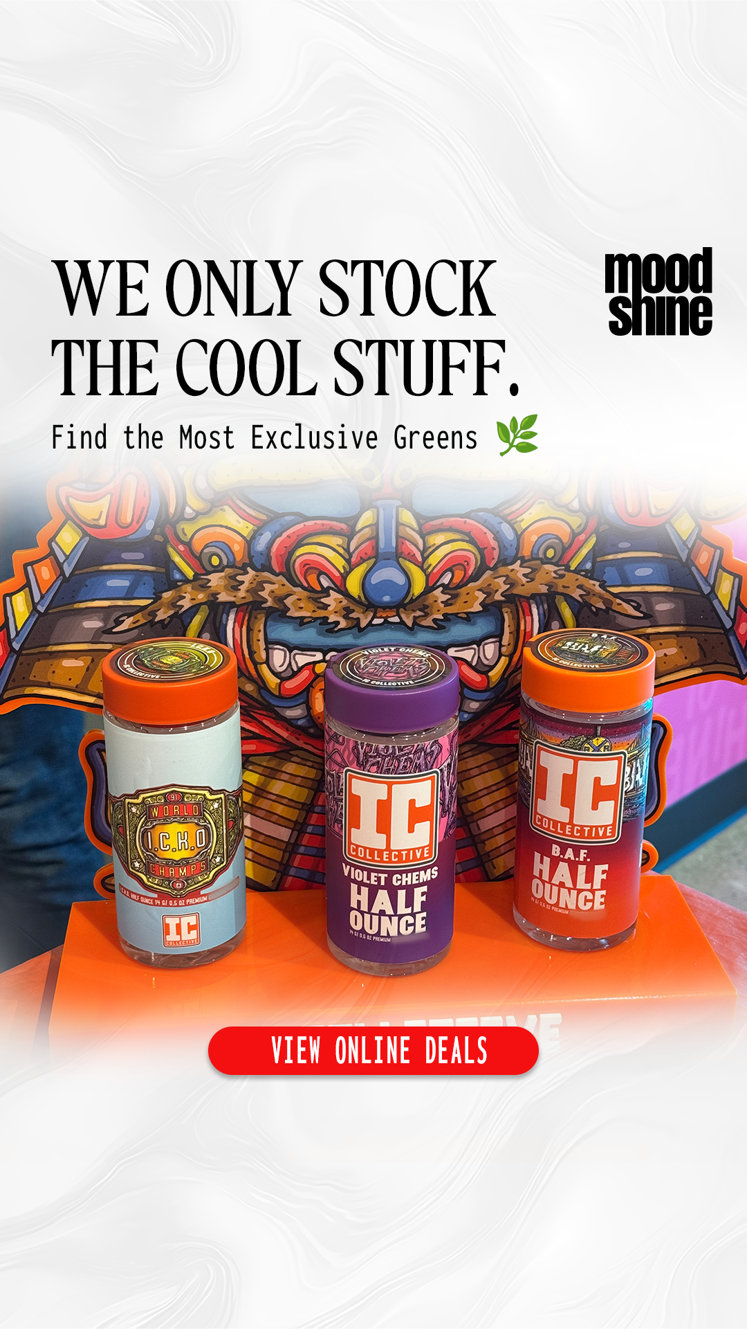 Mood Shine Facebook ad: Mood Shine Flower, Curated for Elevated Moments