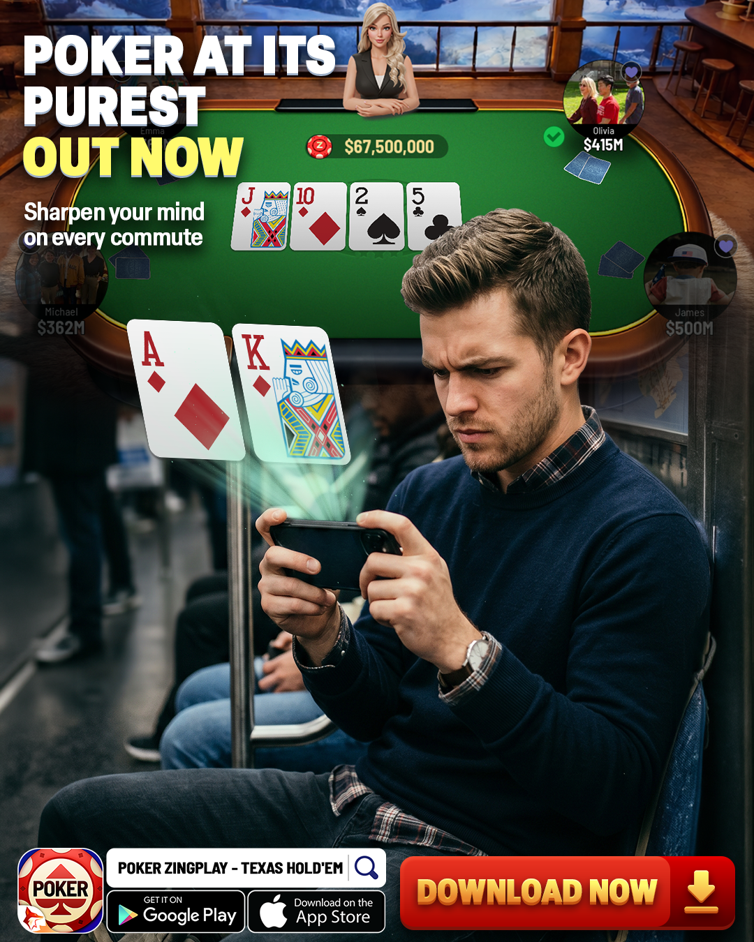 Poker ZingPlay - Texas Hold'em Facebook ad