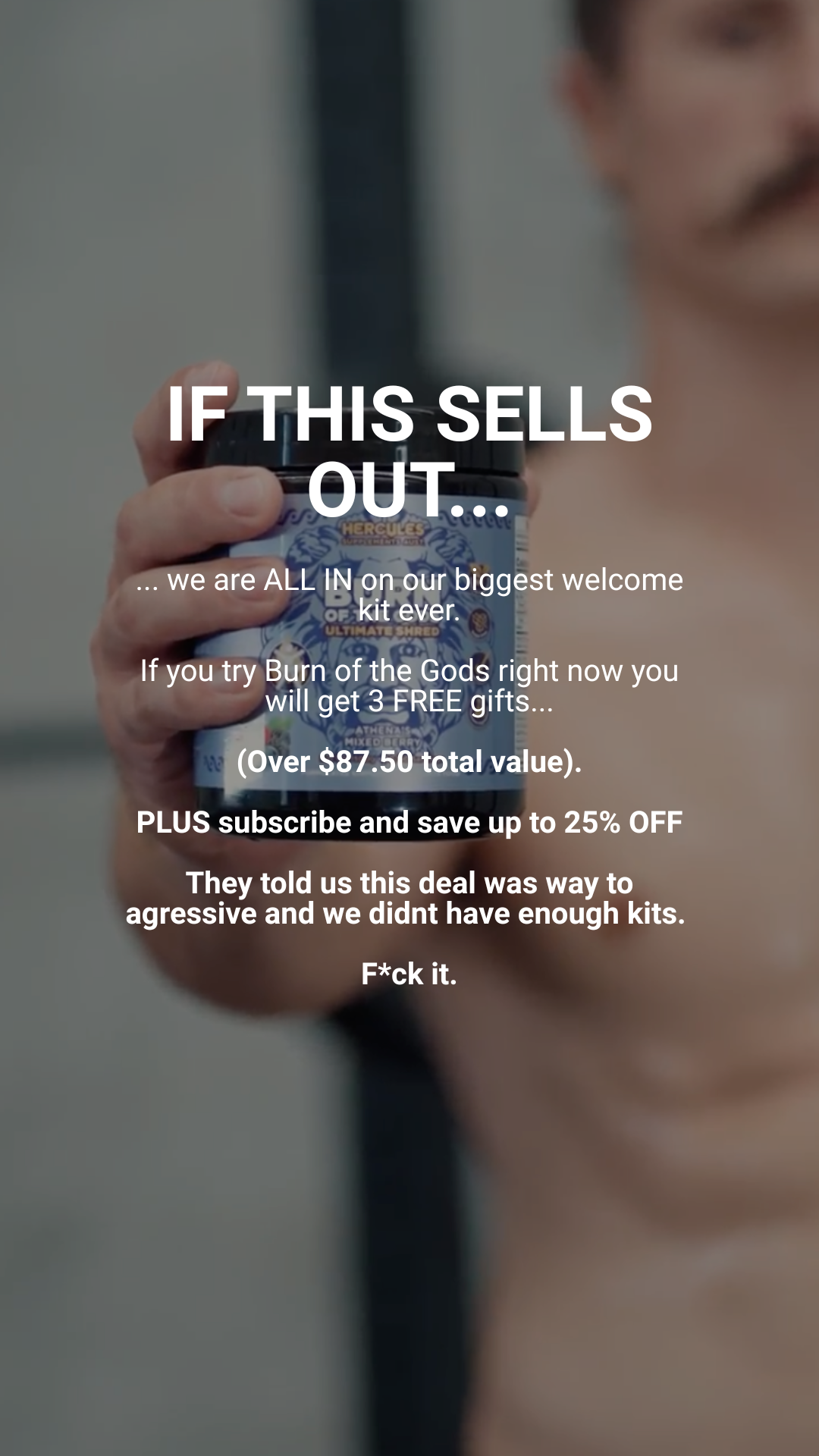 Hercules Supplements Aust Facebook ad