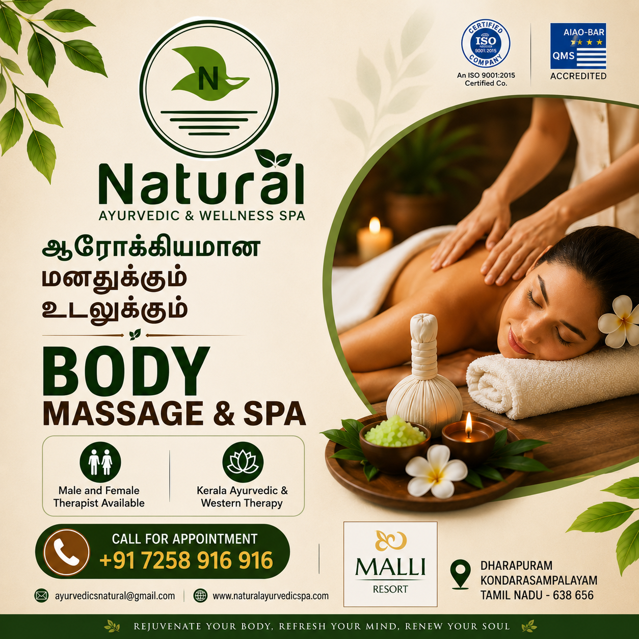 Natural Ayurvedic & Wellness Spa Facebook ad