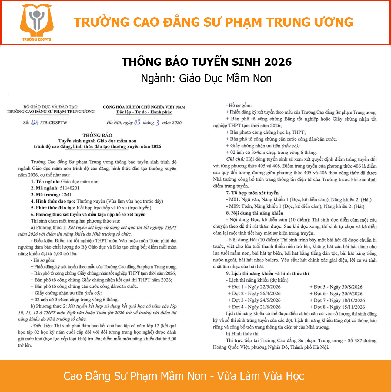 Sư Phạm Mầm Non Facebook ad: Chat trong Messenger
