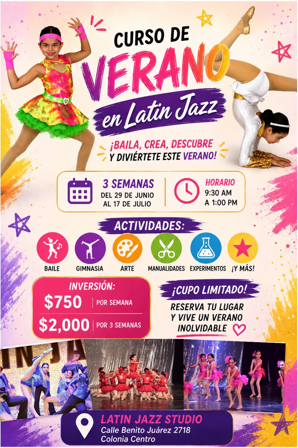 Academia LATIN JAZZ Facebook ad: ¡CURSO DE VERANO LATIN JAZZ STUDIO 2026!