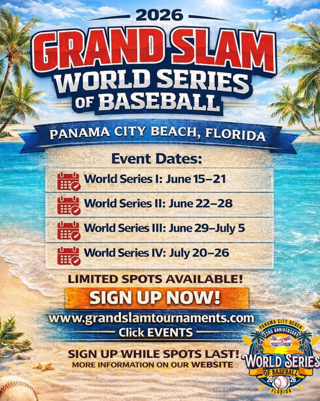 Grand Slam Sports Tournaments Facebook ad: Grand Slam World Series