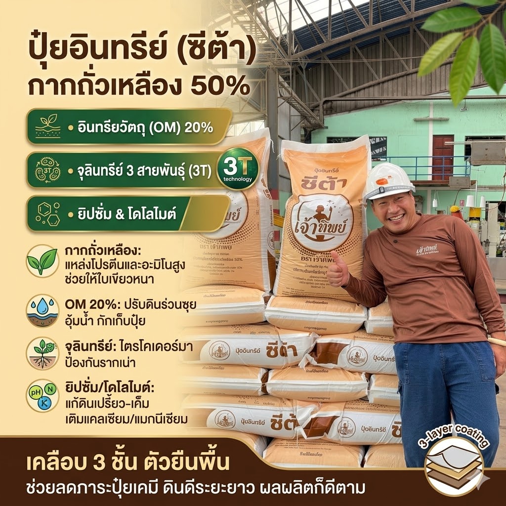 จำหน่ายและผลิตปุ๋ยอินทรีย์ คุณภาพสูงระดับพรีเมี่ยม ผลรับรองวิจัยจากห้องแล็บ Facebook ad: 100% ซีต้า ส่งตรงจากโรงงาน ไม่ต้องผ่านพ่อค้าคนกลาง ผมบ๊วย…