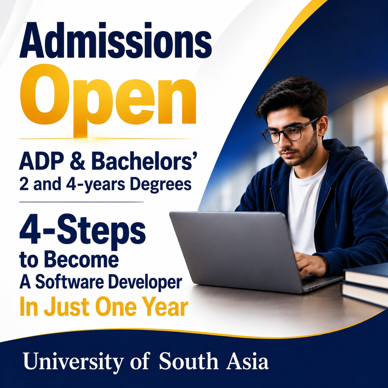 University of South Asia, Lahore Facebook ad: Most students wait until graduation to think about…