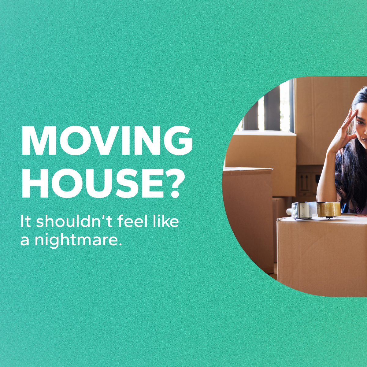 Prime Movers Facebook ad: Moving house is stressful, packing, lifting, deadlines… it…