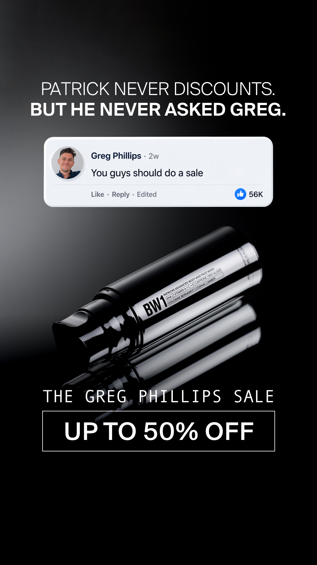 PATRICKS Facebook ad