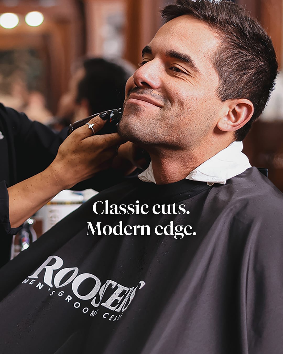 Roosters Men's Grooming Center Facebook ad