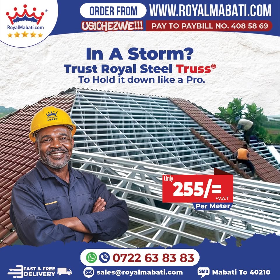 Royal Mabati Factory LTD Facebook ad: Say goodbye to timber and hello to strength…
