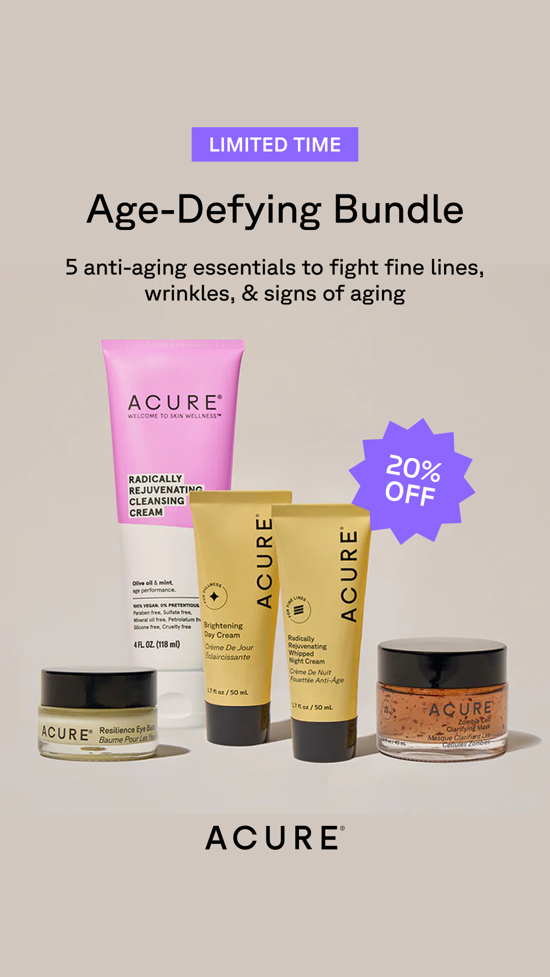 Acure Facebook ad