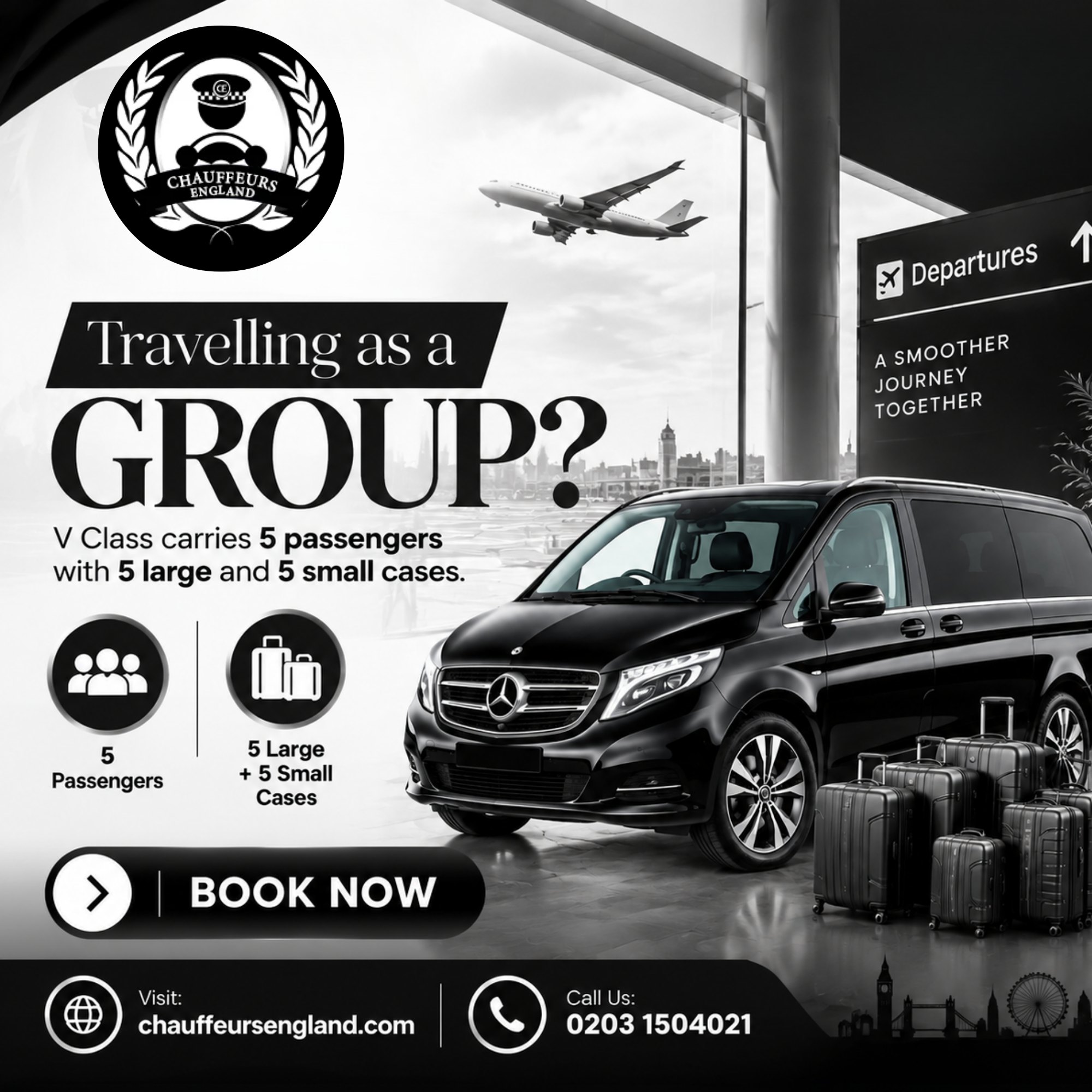 Chauffeur England Facebook ad